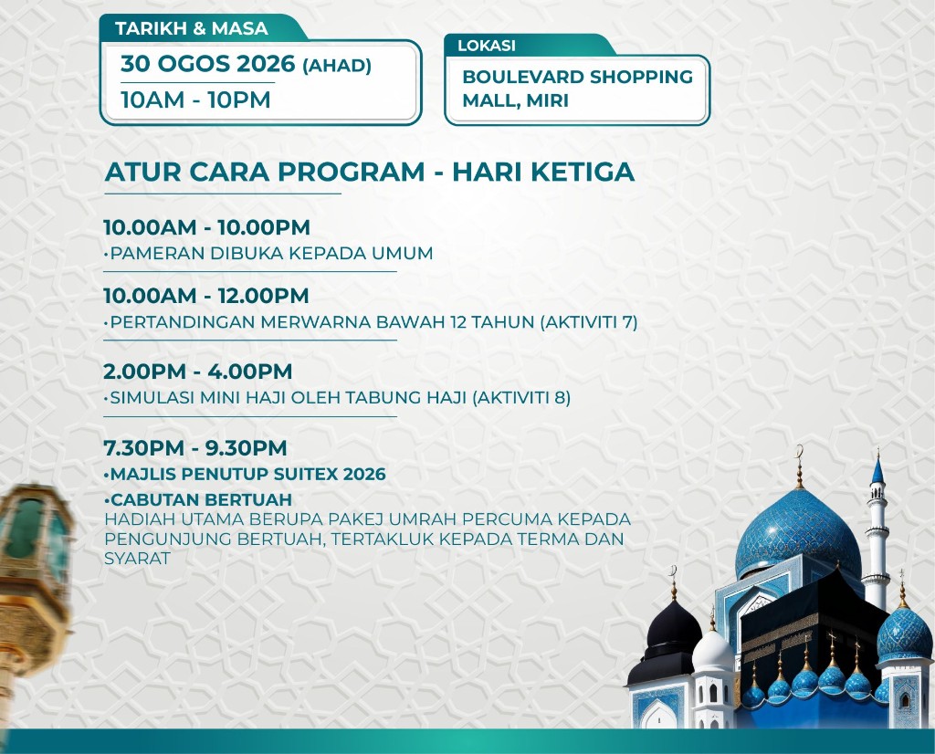 Atur cara program Hari Ketiga SUITEX26